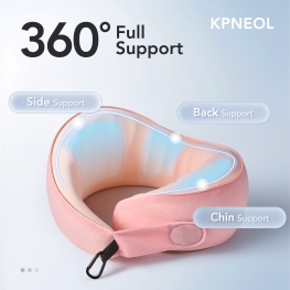 Travel Pillow, 100% Pure Memory Foam Travel Neck Pillow Airplane Neck Support Ergonomic Design for Traveling Suitable for Airplanes,Offices and Cars