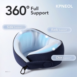 Travel Pillow, 100% Pure Memory Foam Travel Neck Pillow Airplane Neck Support Ergonomic Design for Traveling Suitable for Airplanes,Offices and Cars